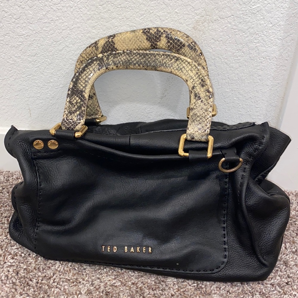 Ted baker black genuine leather bag
